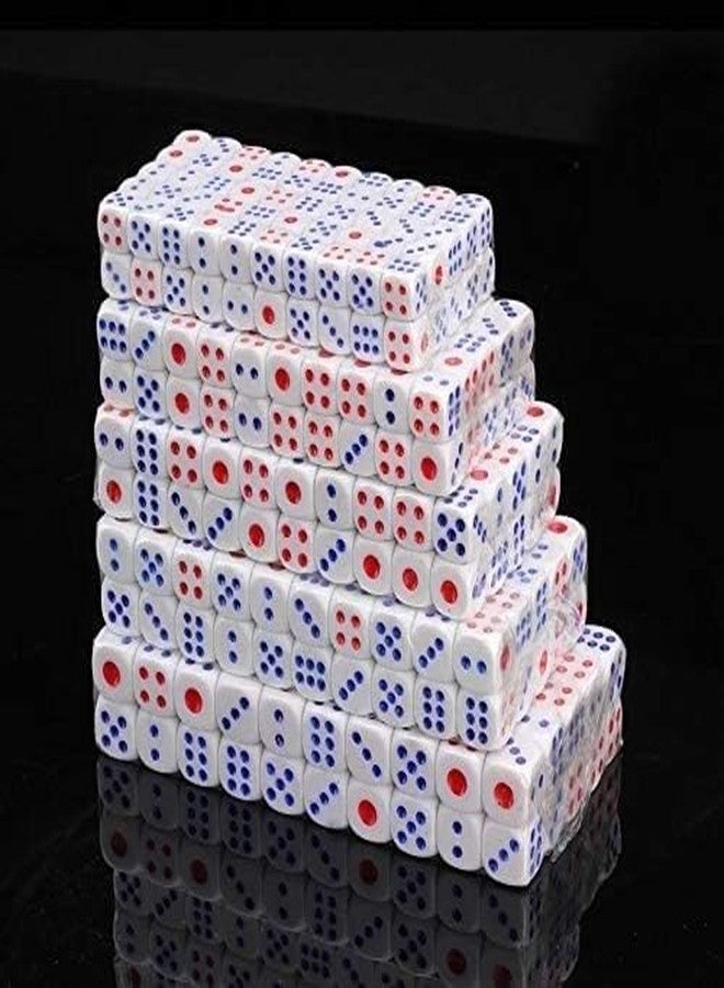 KRAFTMASTERS®100 Pieces 15MM Small 6 Sided Dice Set White Colors Acrylic Dice for Board Game or Teaching Math - Image 4